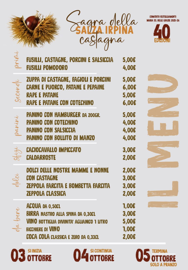Sagra della castagna Salza Irpina