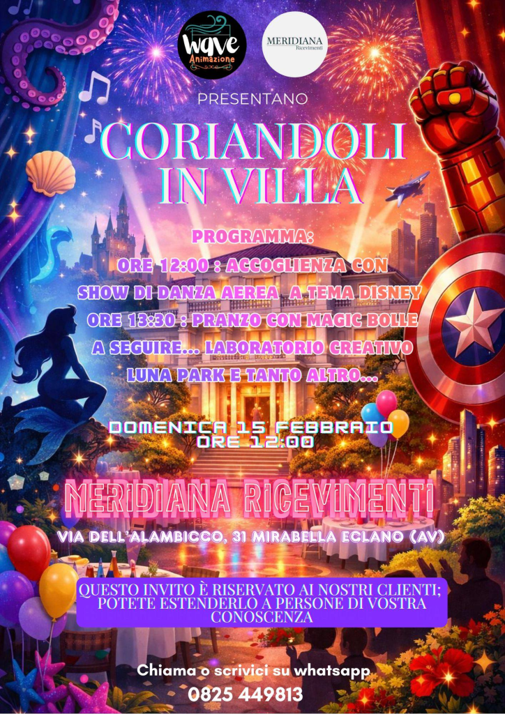 Coriandoli in Villa